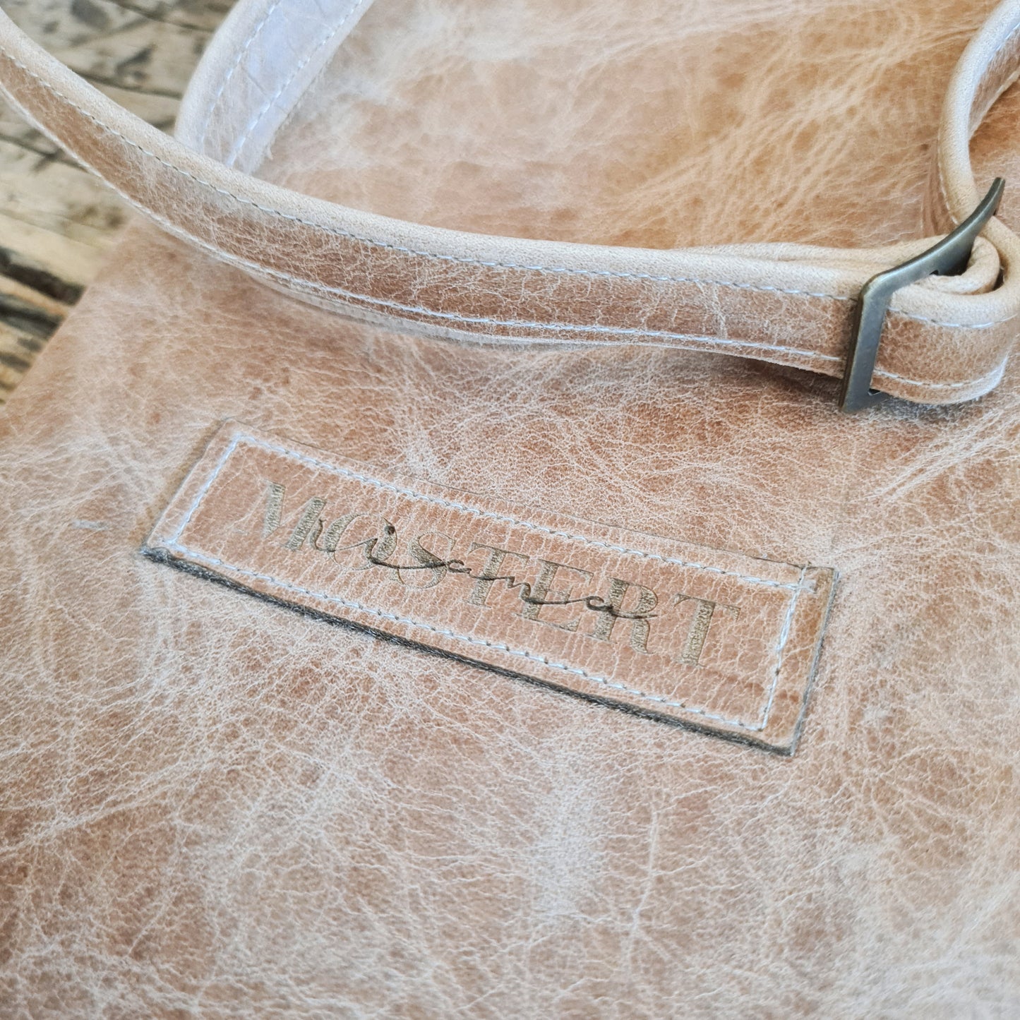 South African Minimalistic Crossbody Canvas Bag with Leather Strap