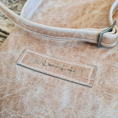South African Minimalistic Crossbody Canvas Bag with Leather Strap